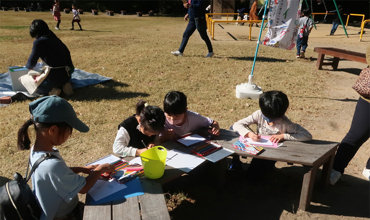 2022年11月3日お城の近くでくじびきドローイング 浜松城公園・野外美術展（浜松）